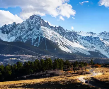 Colorado mountains with snow