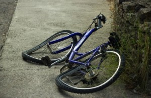 a wrecked bike